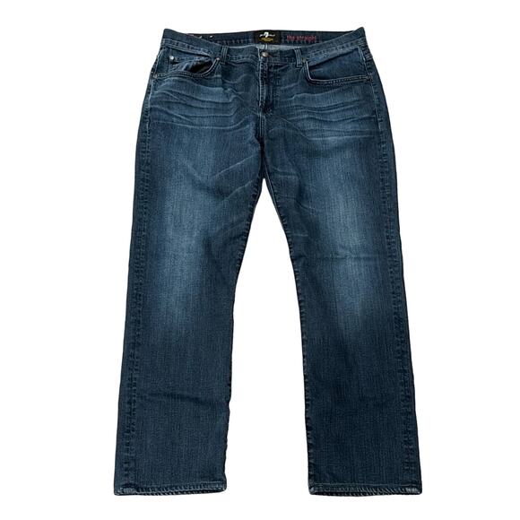 7 For All Mandkind Men's The Straight Jean Medium Wash Size 36x29 - Picture 2 of 8